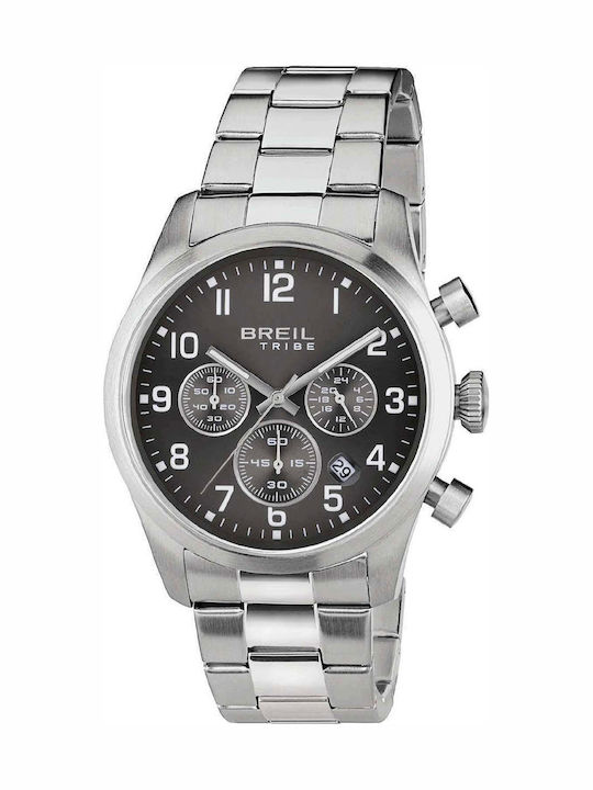 Breil Men's Battery Chronograph Watch With Silver Steel Bracelet