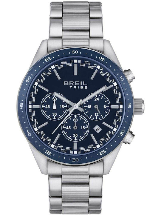 Breil Men's Chronograph Battery Watch With Silver Steel Bracelet