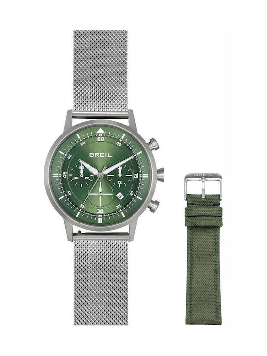 Breil Six.3.nine Men's Battery Chronograph Watch With Silver Steel Bracelet