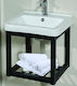 Gloria Dulap de baie cu lavoar M43.5xA36xÎ40cm Negru