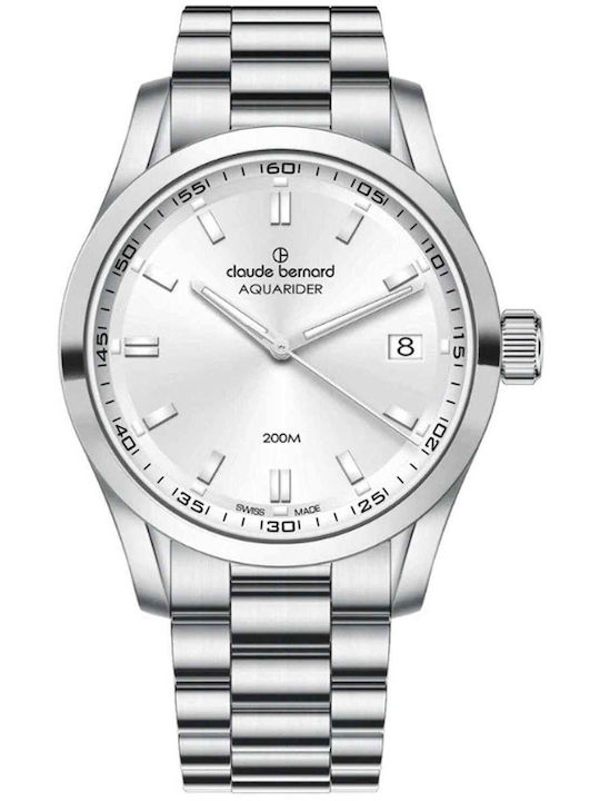 Claude Bernard Womens Battery Watch With Silver Steel Bracelet