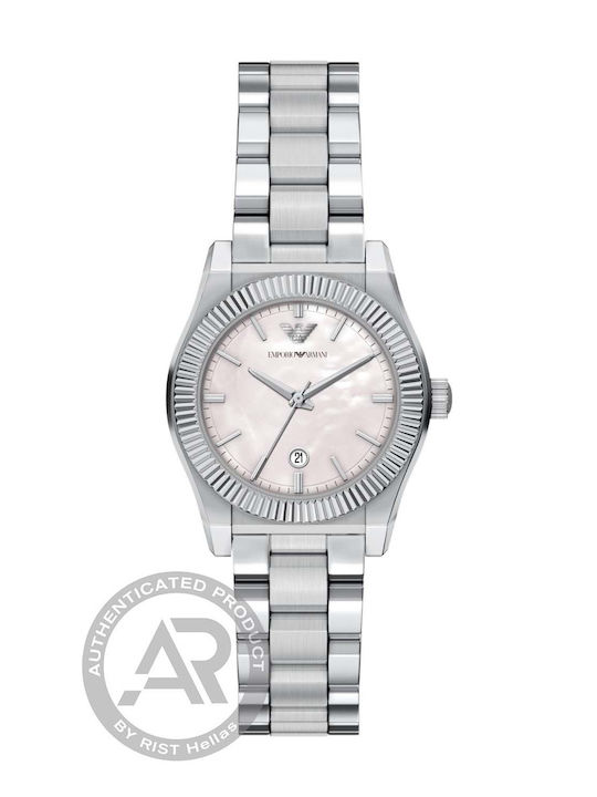 Emporio Armani Women's Battery Watch with Silver Metal Bracelet