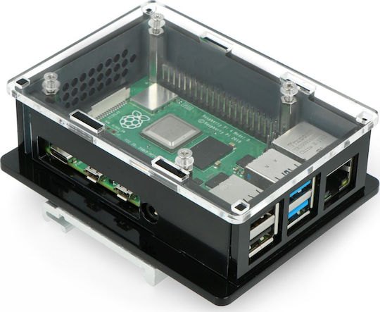 Gravlaser Gehäuse V2 Für Raspberry Pi 4b Din Rail Grl-15871