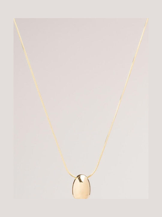 Late Again Necklace From Gold Plated Steel Late Again Necklace From Gold Plated Steel