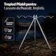 Foldable Tripod Fishing Rods Silver