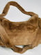 Damen-Hobo-Tasche aus Fell Braun