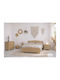 Bedroom Furniture Set Kyma Oak 140x200cm 3 Pieces