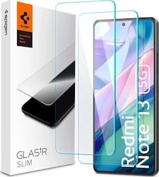 Spigen Spigen Glas.tr Slim 2-pack Tempered Glass Xiaomi Redmi Note 13 5g 2 Pieces Spigen Spigen Glas.tr Slim 2-pack Tempered Glass Xiaomi Redmi Note 13 5g 2 Pieces