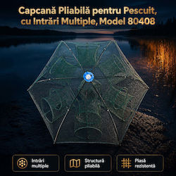 Capcană de Pește Pliabilă Multiple Intrări Model 80408
