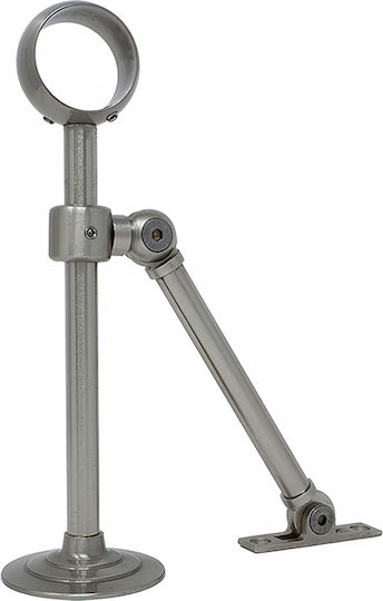 Support Brace Brass Handrail Tube Ø35 17cm Matte Nickel Metalor 075-8217