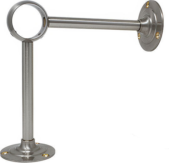 Double Support Brass Handrail Tube Ø35 17cm Matte Nickel Metalor 075-8317