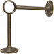 Double Support Brass Handrail Tube Ø35 21cm Matte Antique Metalor 075-2321