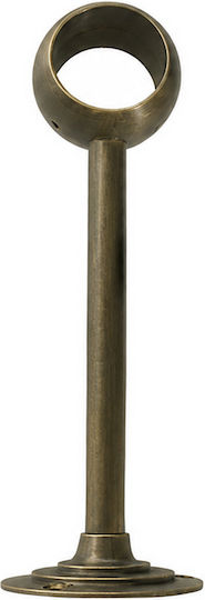 Support Brass Pipe Ø35 Straight 17cm Matte Antique Metalor 075-2017