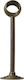 Brass Support Pipe Ø35 Straight 21cm Matte Antique Metalor 075-2021
