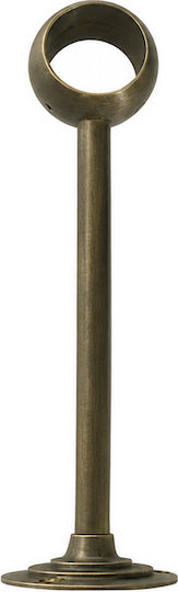 Brass Support Pipe Ø35 Straight 21cm Matte Antique Metalor 075-2021
