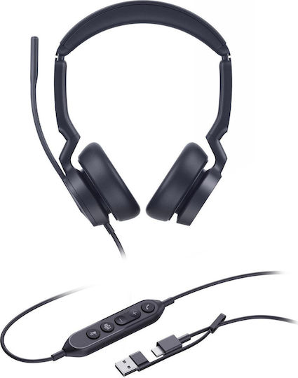 Yealink Uh46 Dual Teams VOIP-Headset Usb-a & Usb-c Adapter Kabelgebundene Kopfhörer Mikrofon