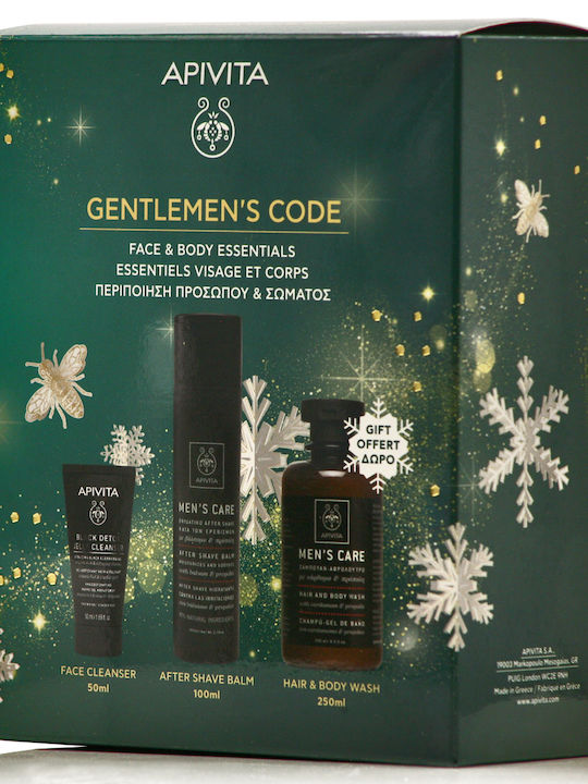 Apivita Men's Care Black Detox Σετ Περιποίησης για Καθαρισμό Σώματος & Ενυδάτωση