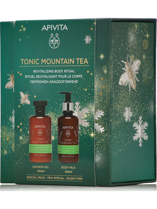 Apivita Tonic Mountain Tea Σετ Περιποίησης για Καθαρισμό Σώματος & Ενυδάτωση