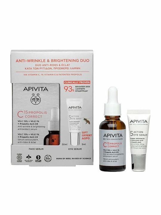 Apivita Bee Tech Concentrates C15 Propolis Correct Hautpflege-Set für Anti-Aging, Aufhellung & Feuchtigkeitsspendend Apivita Bee Tech Concentrates C15 Propolis Correct Hautpflege-Set für Anti-Aging, Aufhellung & Feuchtigkeitsspendend