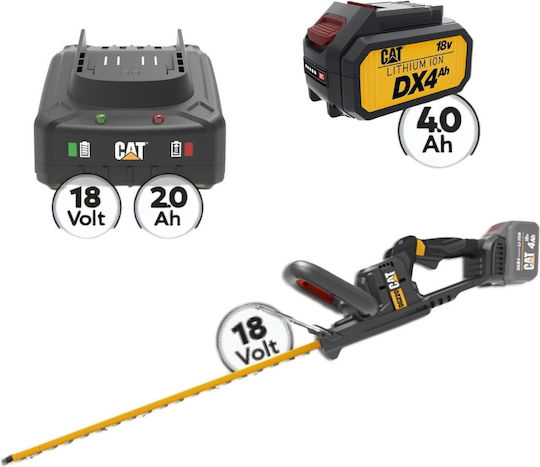 CAT DG220B Heckenschere Batteriebetrieb 18V mit 1 Batterie mit Klingenlänge 61cm