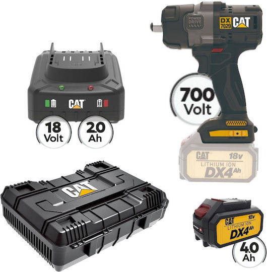 CAT DX7020B Акумулаторен гайковерт 18V 1x4Ah с 1/2" захват