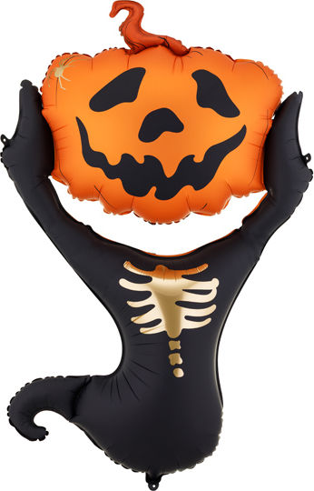 PartyDeco Halloween Folien Luftballon Jumbo Orange 134cm