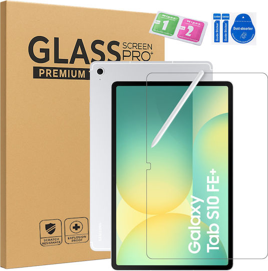 Strado-tech Tempered Glass Samsung Galaxy Tab S10 Fe Plus S10 Fe+ 13.1 Tablet Screen Protector 9h Full Coverage Oleophobic Protection Tablet 9h 2.5d Notches Glass