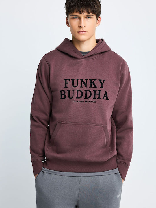 Funky Buddha Hooded Sweatshirt Purple
