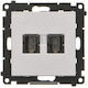 Simon 55 Hdmi Dual Socket Module Aluminum Matt Tghdmi2.01/143