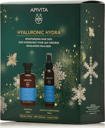Apivita Hyaluronic Hydra Hair Care & Styling Set for Hydration with Shampoo & Conditioner