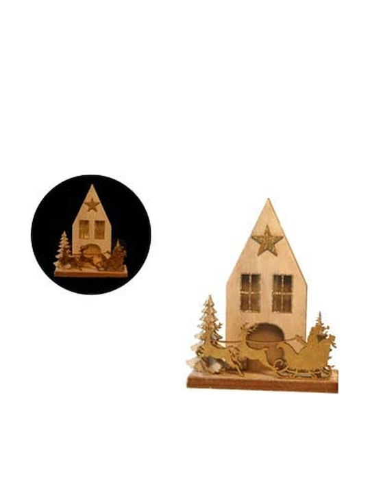MSA Christmas Decorative Figurine House Gold 26.5x25.5x9cm