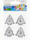 Craft with Fun Weihnachtsaufkleber Mit Baum Muster 10x17cm 4Stücke