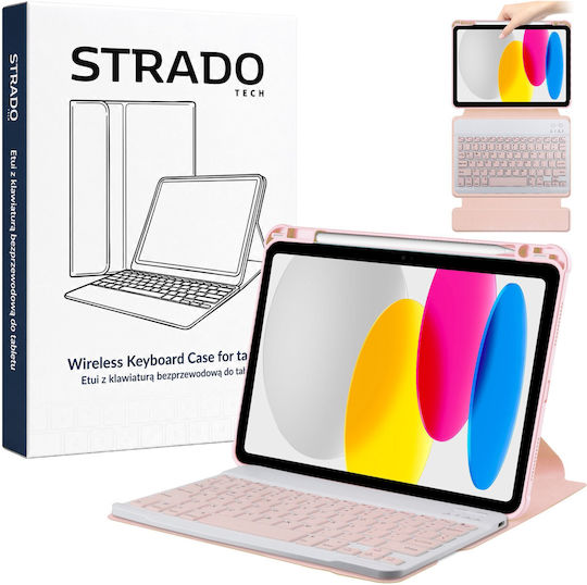 Калъф 360° Клавиатура 4kom L Apple iPad 10.9 2022 Gen 10 11 2025 A16 Gen 11
