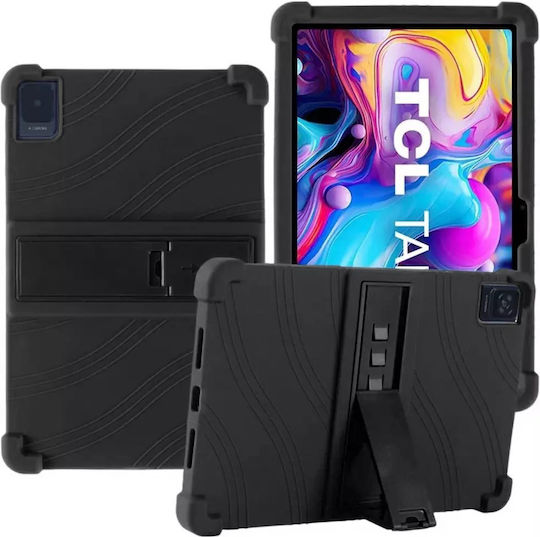 4KOM L Armor Case Tcl Tab 10 Gen 2 8496g 10.36 10.4 Стойка Защитен Калъф Черен