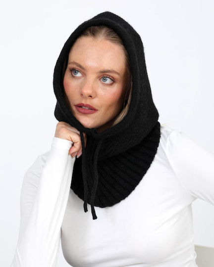 Vollgesicht Unisex Strickmütze in Schwarz Farbe