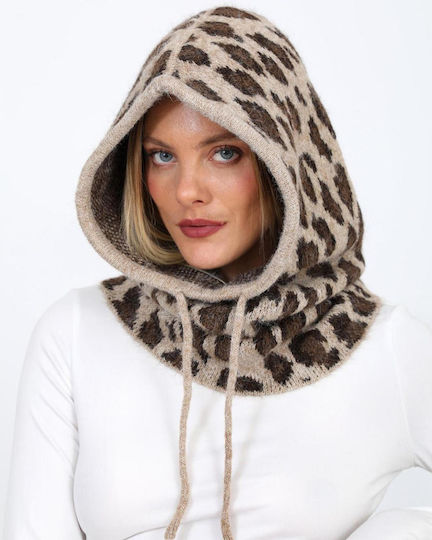 Voller Gesicht Unisex Strickmütze in Beiger Farbe