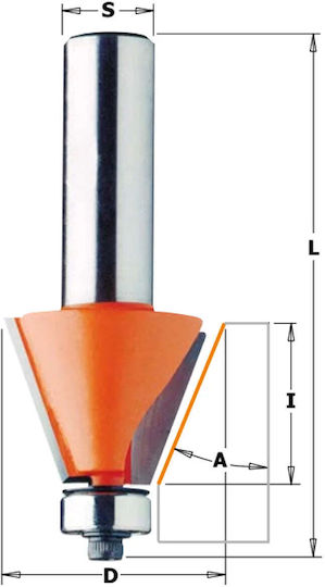 CMT Маршрутизатор за Оформяне на Наковалня 26mm x 65mm x 12mm с Лагери