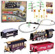 Lean Toys Eisenbahn Schiene mit Sound, Licht und Rauch für 3+ Jahre