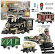 Lean Toys Set with Train with Sound, Light and Smoke for 3+ Years