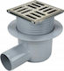 Kessel Rostfreier Siphon mit Ausgang 100mm und Größe 10x10cm