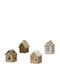 Beauty Home Christmas Decorative House White 8.2x6.8x5.8cm