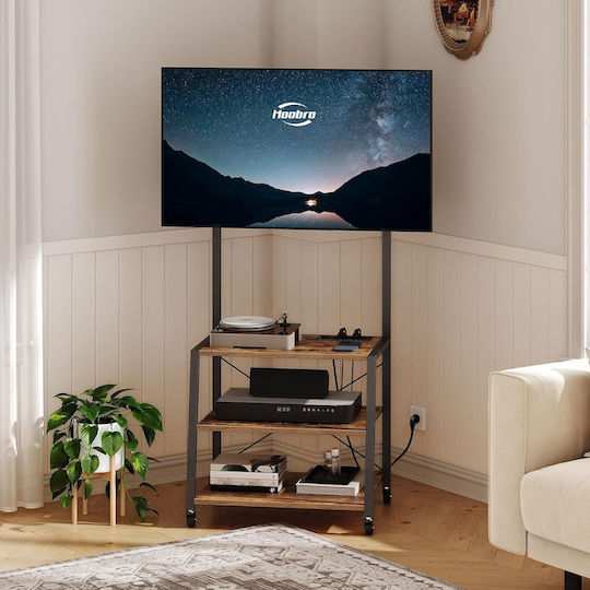 Έπιπλο TV Επιδαπέδιο Καφέ/μαύρη 66x45.5x73εκ.