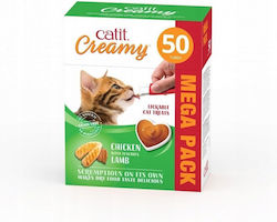 Catit Creamy Megapack Λιχουδιές Γάτας Κοτόπουλο Αρνί 50x10g