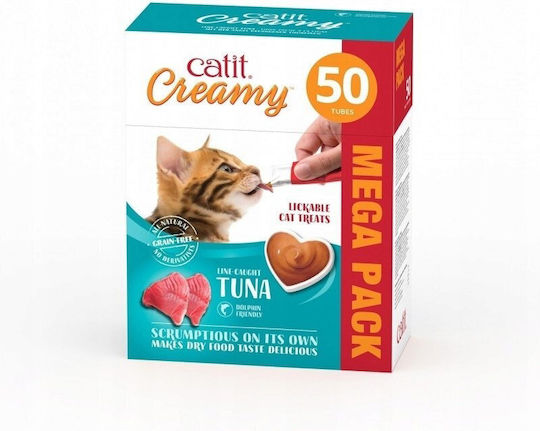 Catit Creamy Megapack Котешки лакомства Риба тон 50x10g