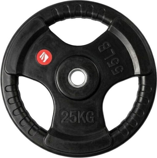 inSPORTline Каучуков диск 1 x 25kg Φ30mm с дръжки