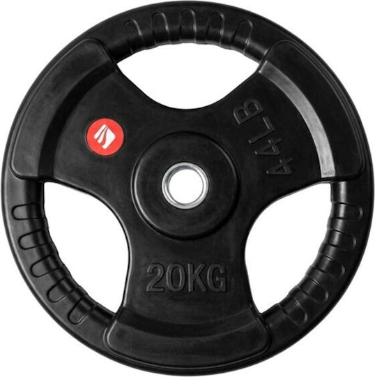 inSPORTline Каучуков Диск 1 x 20kg Φ30mm с Дръжки