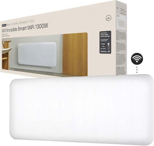 Mill Invisible Smart Konvektorheizung Wand 1300W mit Elektronischem Thermostat und WiFi Weiß