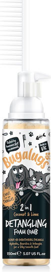 Detangling Foam & Conditioning 2 in 1 Integrated Comb Coconut & Lime For Dogs & Cats 150ml