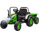 Tractor Electric cu Remorcă 12 Volți Verde