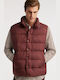 Ärmelloses Puffer Burgundische Herren Jacke